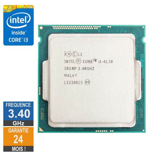 Processeur Intel Core I3-4130 3.40GHz SR1NP FCLGA1150 3Mo État correct - Intel reconditionné disponible sur Fnac