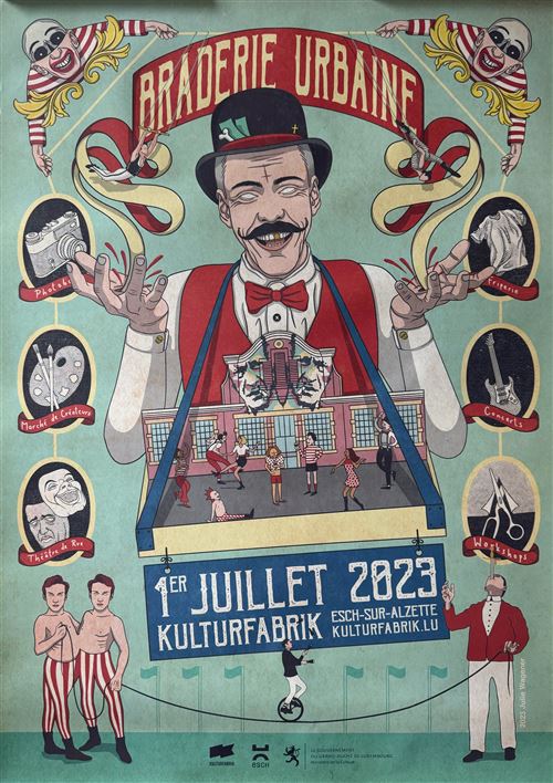 Affiche - Braderie Urbaine - Kulturfabrik 2023 - 64x80cm État correct - N/A reconditionné disponible sur Fnac