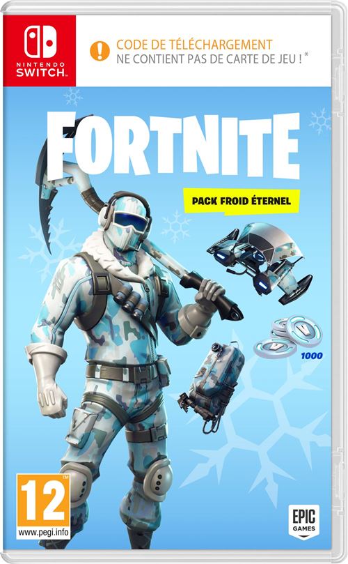 Acheter Fortnite Pack Froid Eternel Nintendo Switch État correct - 533,06 € Fortnite Pack Froid Eternel Nintendo Switch État correct - Warner Bros. Entertainment France reconditionné disponible sur Fnac
