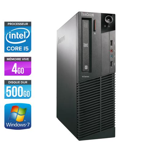 Pc Lenovo ThinkCentre M82 SFF - Noir - Intel Core i5-3470 / 3.20 GHz - RAM 4 Go - HDD 500 Go - DVDRW - Gigabit Ethernet - Windows 7 Professionnel État correct - Lenovo reconditionné disponible sur Fnac