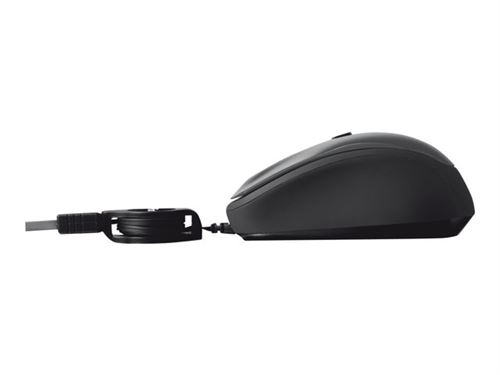 Trust Yvi Retractable - Souris - optique - filaire - noir État correct - N/A reconditionné disponible sur Fnac