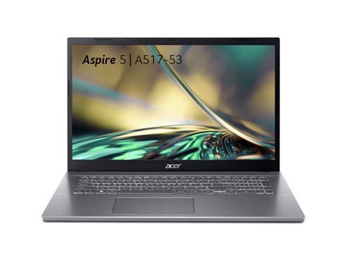 PC portable Acer Aspire A517-53-760K 17,3"" Intel® Core™ i7 16 Go RAM 512 Go SSD Gris État correct - Acer reconditionné disponible sur Fnac