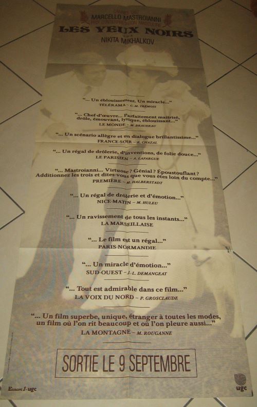 Acheter Les Yeux Noirs AFFICHE CINEMA ORIGINALE État correct - 13,99 € Les Yeux Noirs AFFICHE CINEMA ORIGINALE État correct - N/A reconditionné disponible sur Fnac