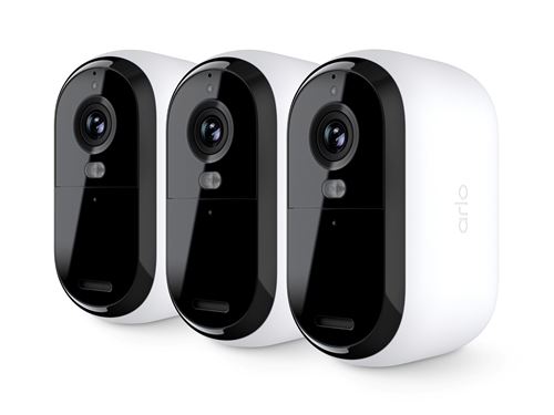 Pack de 3 caméras de surveillance connectées Arlo Essential 3 2K extérieure Blanc État correct - Arlo reconditionné disponible sur Fnac