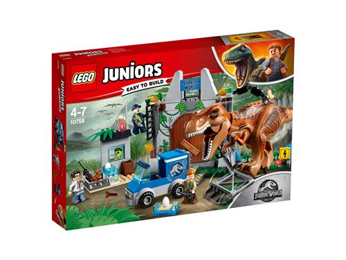 Acheter LEGO® Juniors Jurassic World 10758 L'évasion du tyrannosaure État correct - 117,43 € LEGO® Juniors Jurassic World 10758 L'évasion du tyrannosaure État correct - Lego reconditionné disponible sur Fnac