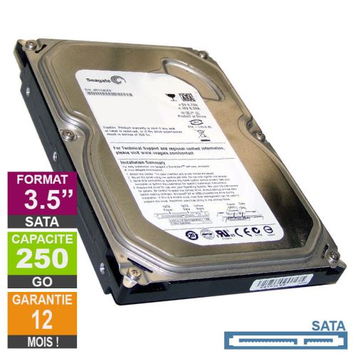 Acheter Disque Dur 250Go SATA 3.5 Seagate Barracuda 7200.10 ST3250312AS 7200rpm 8Mo État correct - 14,21 € Disque Dur 250Go SATA 3.5 Seagate Barracuda 7200.10 ST3250312AS 7200rpm 8Mo État correct - Seagate reconditionné disponible sur Fnac