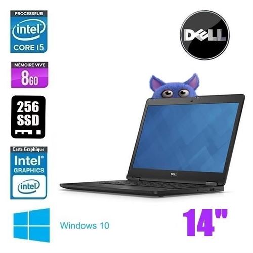 PC Portable Dell stockage 256 Go Latitude E7470 14 pouces RAM 8 Go Intel core i5 État correct - N/A reconditionné disponible sur Fnac