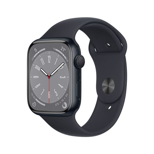Apple Watch Series 8 GPS, boîtier Aluminium Minuit 45mm avec Bracelet Sport Minuit État correct - Apple reconditionné disponible sur Fnac