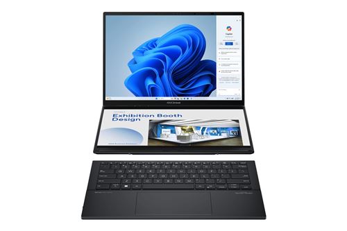 ASUS ZenBook Duo UX8406CA-PZ011W - Avec clavier détachable - Intel Core Ultra 9 - 285H / jusqu'à 5.4 GHz - Win 11 Home - Intel Arc Graphics - 32 Go RAM - 1 To SSD NVMe - 14"" OLED écran tactile 2880 x 1800 (3K) @ 120 Hz - Wi-Fi 7, Bluetooth - encrier gr État correct - N/A reconditionné disponible sur Fnac
