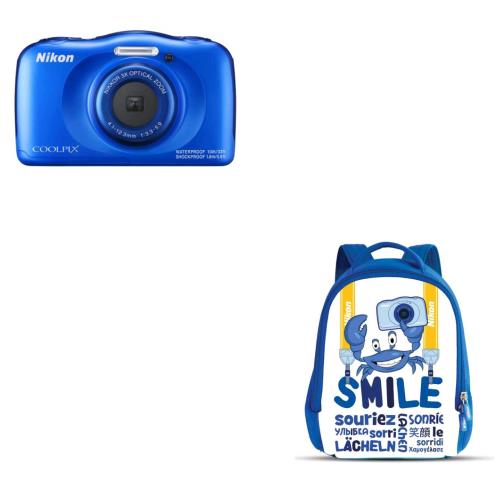 Compact Nikon Coolpix W100 Bleu + Sac à dos État correct - Nikon reconditionné disponible sur Fnac