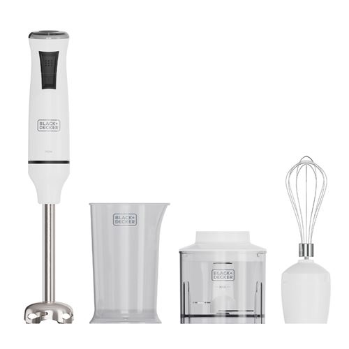 Mixeur plongeant Black et Decker BXHBA750E 750W Blanc État correct - Black+Decker reconditionné disponible sur Fnac