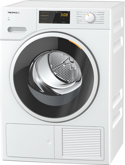 Miele T1 TWD260WP 8kg - White Edition - sèche-linge - WiFi - largeur : 59.6 cm - profondeur : 64.3 cm - hauteur : 85 cm - chargement frontal - blanc lotus - État correct Miele sur Fnac