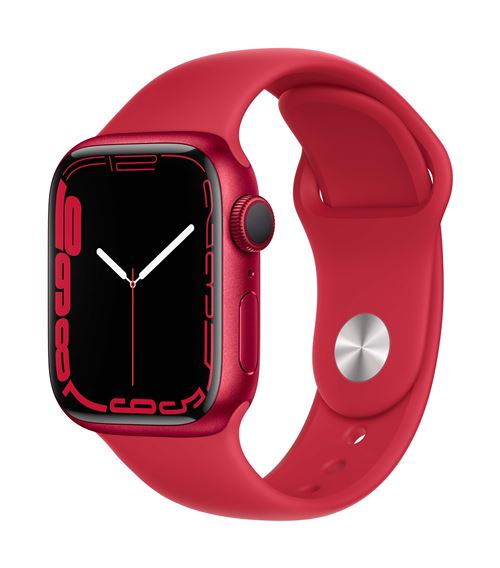 Apple Watch Series 7 GPS, boîtier Aluminium (PRODUCT)RED 41mm avec Bracelet Sport (PRODUCT)RED État correct - Apple reconditionné disponible sur Fnac