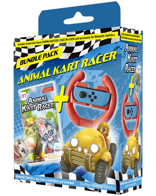 Animal Kart Racer Bundle Pack Code in a box + Volant Nintendo Switch État correct - Just for Games reconditionné disponible sur Fnac