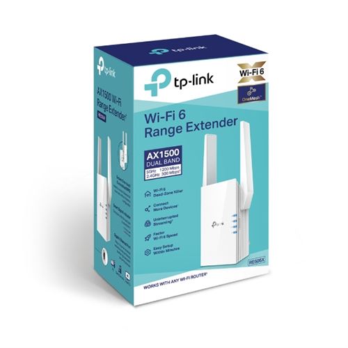 Acheter Répéteur WiFi TP-Link RE505X Blanc État correct - 54,99 € Répéteur WiFi TP-Link RE505X Blanc État correct - TP-Link reconditionné disponible sur Fnac