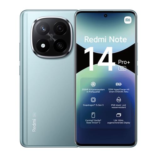 Acheter Xiaomi Redmi Note 14 Pro+ 5G 8Go RAM 256Go Bleu État correct - 224,66 € Xiaomi Redmi Note 14 Pro+ 5G 8Go RAM 256Go Bleu État correct - N/A reconditionné disponible sur Fnac