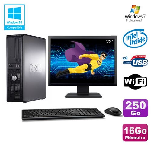 Acheter Pc dell optiplex 780 dt intel e8400 3ghz 16go 250go wifi win 7 ecran 22' État correct - 209,00 € Pc dell optiplex 780 dt intel e8400 3ghz 16go 250go wifi win 7 ecran 22' État correct - Dell reconditionné disponible sur Fnac