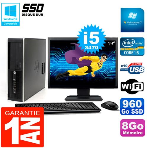 Pc hp compaq 8300 sff ecran 19' core i5-3470 ram 8go disque 960 go ssd wifi w7 État correct - Hewlett-Packard reconditionné disponible sur Fnac