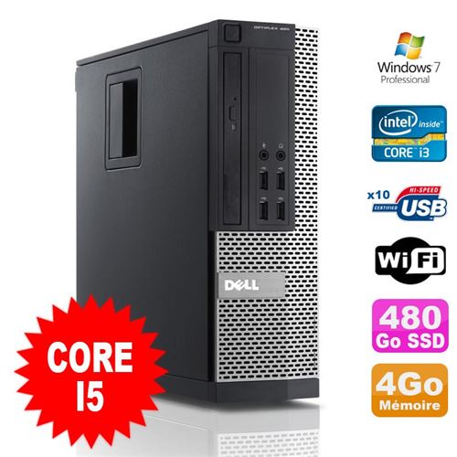 Acheter Pc dell optiplex 990 sff i5-2400 3.1ghz 4go disque 480go ssd dvd wifi w7 État correct - 199,00 € Pc dell optiplex 990 sff i5-2400 3.1ghz 4go disque 480go ssd dvd wifi w7 État correct - Dell reconditionné disponible sur Fnac