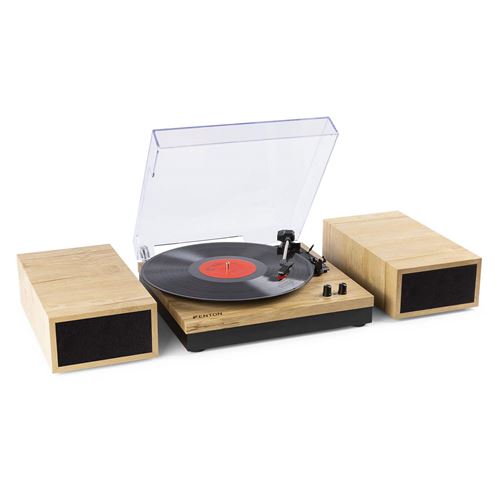 Fenton RP165L Platine vinyle Bluetooth avec 2 enceintes - Bois clair, 3 vitesses de lecture 33, 45 et 78 Tours État correct - N/A reconditionné disponible sur Fnac