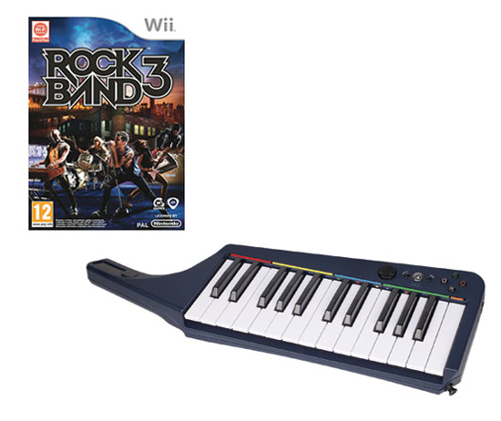 Rock Band 3 + Clavier sans fil Wii Mad Catz État correct - Mad Catz reconditionné disponible sur Fnac