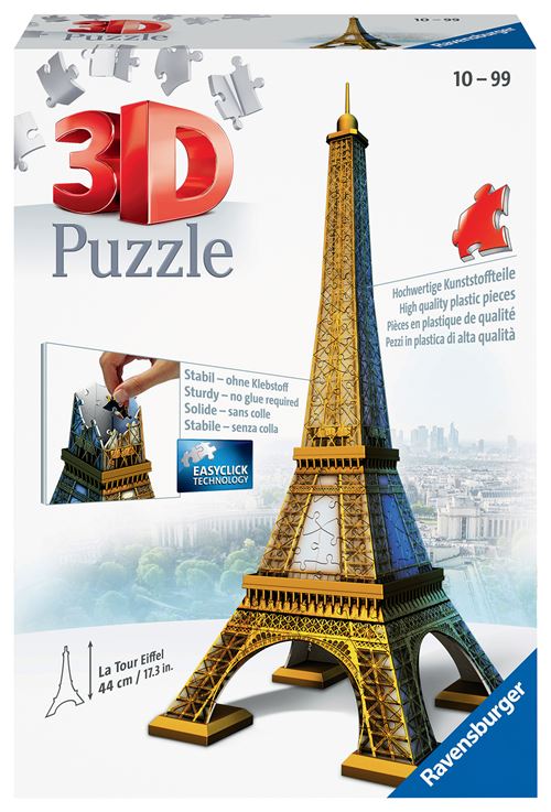 Puzzle 3D Ravensburger Tour Eiffel État correct - Ravensburger reconditionné disponible sur Fnac