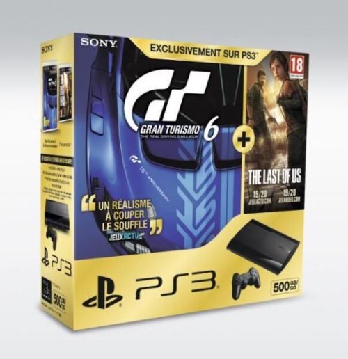 Console Sony PS3 Ultra Slim 500 Go + Gran Turismo 6 Edition Spéciale + The Last Of Us État correct - Sony reconditionné disponible sur Fnac