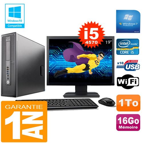 Acheter Pc hp elitedesk 800 g1 sff core i5-4570 16go disque 1 to wifi w7 ecran 19' État correct - 289,00 € Pc hp elitedesk 800 g1 sff core i5-4570 16go disque 1 to wifi w7 ecran 19' État correct - Hewlett-Packard reconditionné disponible sur Fnac
