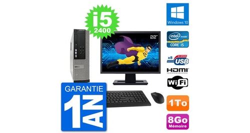 Pc dell 3010 sff ecran 22"" intel i5-2400 ram 8go disque 1to hdmi windows 10 wifi État correct - N/A reconditionné disponible sur Fnac