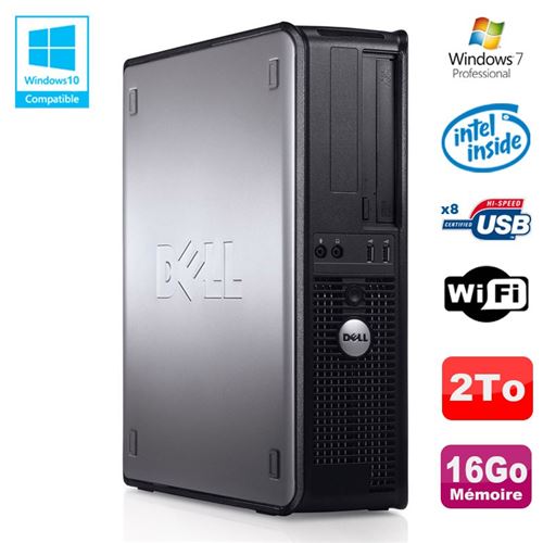 Acheter Pc dell optiplex 780 dt intel e5200 2,5ghz 16go disque 2000go wifi win 7 pro État correct - 189,00 € Pc dell optiplex 780 dt intel e5200 2,5ghz 16go disque 2000go wifi win 7 pro État correct - Dell reconditionné disponible sur Fnac