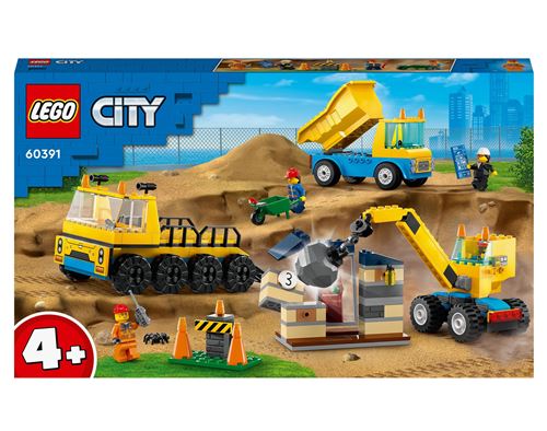 LEGO® City 60391 Les camions de chantier et la grue à boule de démolition État correct - Lego City reconditionné disponible sur Fnac