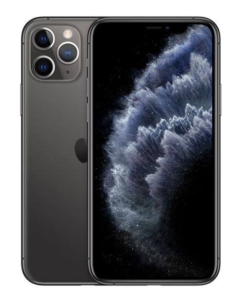 Apple iPhone 11 Pro - 4G smartphone - double SIM / Mémoire interne 64 Go - écran OEL - 5.8"" - 2436 x 1125 pixels - 3 x caméras arrière 12 MP, 12 MP, 12 MP - front camera 12 MP - gris sidéral État correct - Apple reconditionné disponible sur Fnac