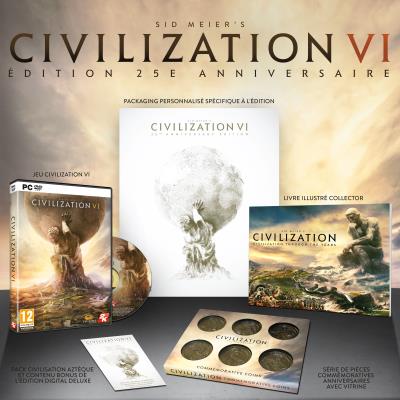 Acheter Civilization VI Edition Collector 25e anniversaire PC État correct - 121,07 € Civilization VI Edition Collector 25e anniversaire PC État correct - Take-Two Interactive reconditionné disponible sur Fnac
