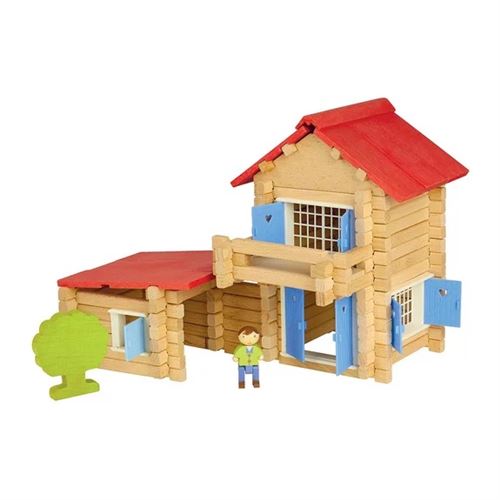 jeujura - la maison en bois - 140 pièces - État correct - Jeujura (note : Jeujura est une marque de jouets reconditionné disponible sur Fnac