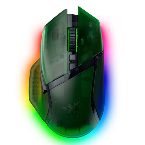 Souris sans fil gaming Razer Basilisk V3 Pro Phantom Green Edition Vert et Noir État correct - Razer reconditionné disponible sur Fnac