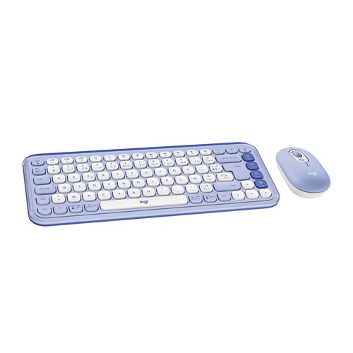 Ensemble clavier et souris sans fil Logitech Pop Icon Combo Bluetooth Lilas État correct - Logitech reconditionné disponible sur Fnac