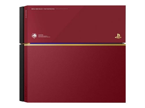 Acheter Sony PlayStation 4 - THE PHANTOM PAIN EDITION - METAL GEAR SOLID V LIMITED PACK - console de jeux - 500 Go HDD - rouge - METAL GEAR SOLID V: THE PHANTOM PAIN État correct - 299,51 € Sony PlayStation 4 - THE PHANTOM PAIN EDITION - METAL GEAR SOLID V LIMITED PACK - console de jeux - 500 Go HDD - rouge - METAL GEAR SOLID V: THE PHANTOM PAIN État correct - N/A reconditionné disponible sur Fnac