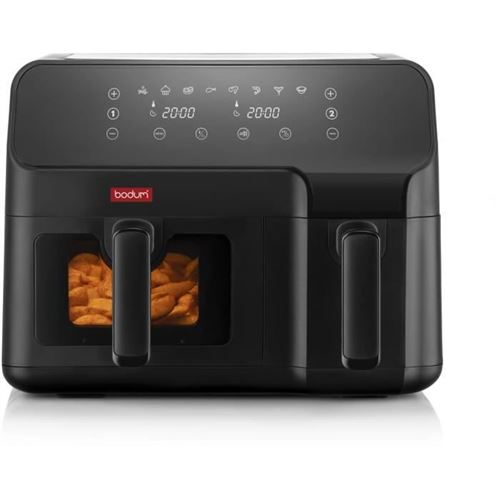 Friteuse Sans Huile - Bodum - Double Compartiment 3,2L Et 5,1L - 2700 W - Noir État correct - N/A reconditionné disponible sur Fnac