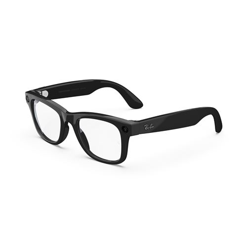 Lunettes connectées IA Meta Ray-Ban Wayfarer (Gen 1) Monture Noir brillant taille standard État correct - Meta reconditionné disponible sur Fnac
