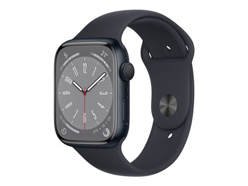 Acheter Apple Watch Series 8 (GPS) - 45 mm - aluminium minuit - montre intelligente avec bande sport - fluoroélastomère - minuit - taille du bracelet : Normal - 32 Go - Wi-Fi, Bluetooth - 38.8 g État correct - 196,79 € Apple Watch Series 8 (GPS) - 45 mm - aluminium minuit - montre intelligente avec bande sport - fluoroélastomère - minuit - taille du bracelet : Normal - 32 Go - Wi-Fi, Bluetooth - 38.8 g État correct - N/A reconditionné disponible sur Fnac
