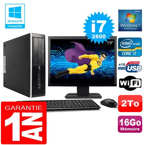 Pc hp compaq 8300 sff core i7-2600 ram 16go disque 2 to wifi w7 ecran 19' État correct - Hewlett-Packard reconditionné disponible sur Fnac