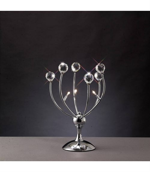 Lampe de Table Xeena 3 Ampoules chrome poli/cristal État correct - N/A reconditionné disponible sur Fnac