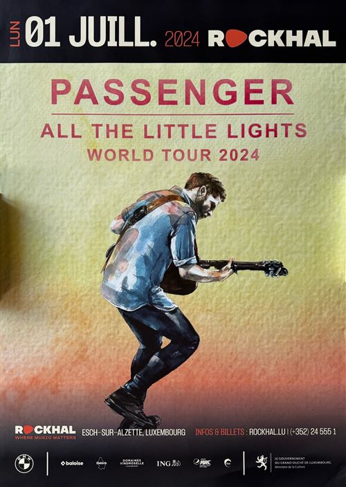 Affiche - Passenger - All The Little Light World Tour 2024 - 60x86cm État correct - N/A reconditionné disponible sur Fnac