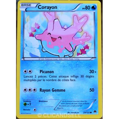 carte Pokémon 29/122 Corayon 80 PV XY - Rupture Turbo NEUF FR État correct - Pokémon reconditionné disponible sur Fnac