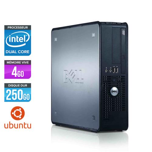 Ordinateur Dell Optiplex 780 SFF - Gris - Intel Core Duo E5300 / 2.60 GHz - RAM 4 Go - HDD 250 Go - DVD - Gigabit Ethernet - Linux - Ubuntu État correct - Dell reconditionné disponible sur Fnac