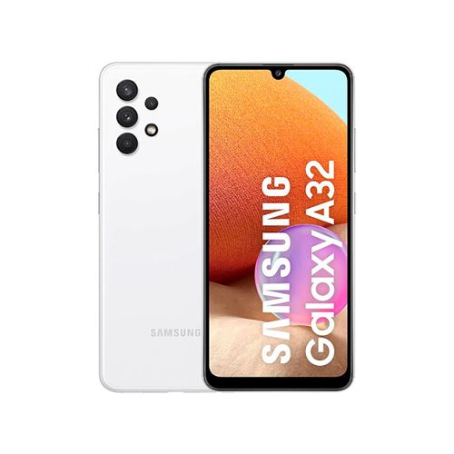 Samsung Galaxy A32 - 4G smartphone - double SIM - RAM 4 Go / Mémoire interne 128 Go - microSD slot - écran OEL - 6.4"" - 2400 x 1080 pixels - 4x caméras arrière 64 MP, 8 MP, 5 MP, 5 MP - front camera 20 MP - blanc génial État correct - N/A reconditionné disponible sur Fnac