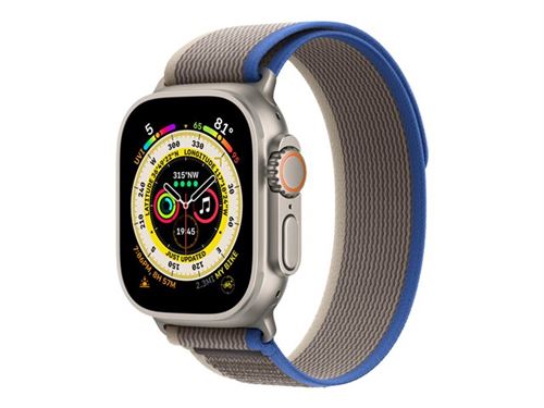Acheter Apple Watch Ultra - 49 mm - titane - montre intelligente avec Boucle Trail - deux couches de matières textiles tissées - bleu/gris - taille du bracelet : S/M - 32 Go - Wi-Fi, LTE, UWB, Bluetooth - 4G - 61.3 g État correct - 453,57 € Apple Watch Ultra - 49 mm - titane - montre intelligente avec Boucle Trail - deux couches de matières textiles tissées - bleu/gris - taille du bracelet : S/M - 32 Go - Wi-Fi, LTE, UWB, Bluetooth - 4G - 61.3 g État correct - N/A reconditionné disponible sur Fnac