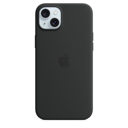 Apple Coque en silicone avec MagSafe pour iPhone 15 Plus Noir État correct - Apple reconditionné disponible sur Fnac