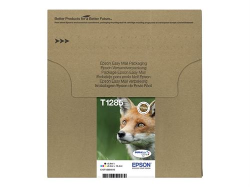 Acheter Epson T1285 Easy Mail Packaging - Pack de 4 - noir, jaune, cyan, magenta - original - boîte - cartouche d'encre - pour Stylus S22, SX130, SX230, SX235, SX430, SX435, SX438, SX440, SX445; Stylus Office BX305 État correct - 49,90 € Epson T1285 Easy Mail Packaging - Pack de 4 - noir, jaune, cyan, magenta - original - boîte - cartouche d'encre - pour Stylus S22, SX130, SX230, SX235, SX430, SX435, SX438, SX440, SX445; Stylus Office BX305 État correct - Epson reconditionné disponible sur Fnac