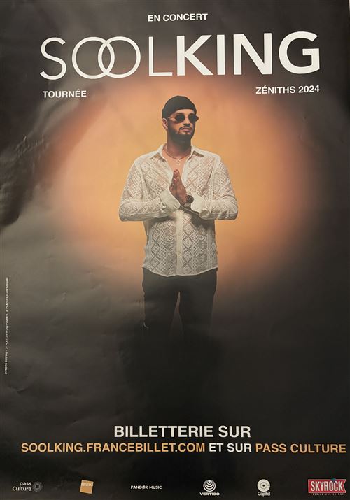 Affiche - SoolKing - Zéniths 2024 - 70x100cm État correct - N/A reconditionné disponible sur Fnac